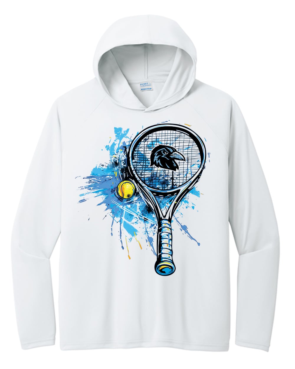 Washburn Rural North MS - Ravens Tennis Graphic Performance Hooded Tshirt