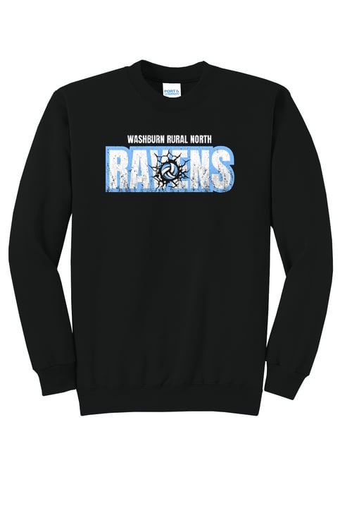 Washburn Rural North MS Volleyball Player Crewneck Sweayshirt