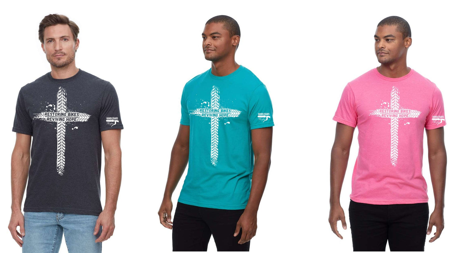 Handlebars of Hope - Restore Revive Cross Tee