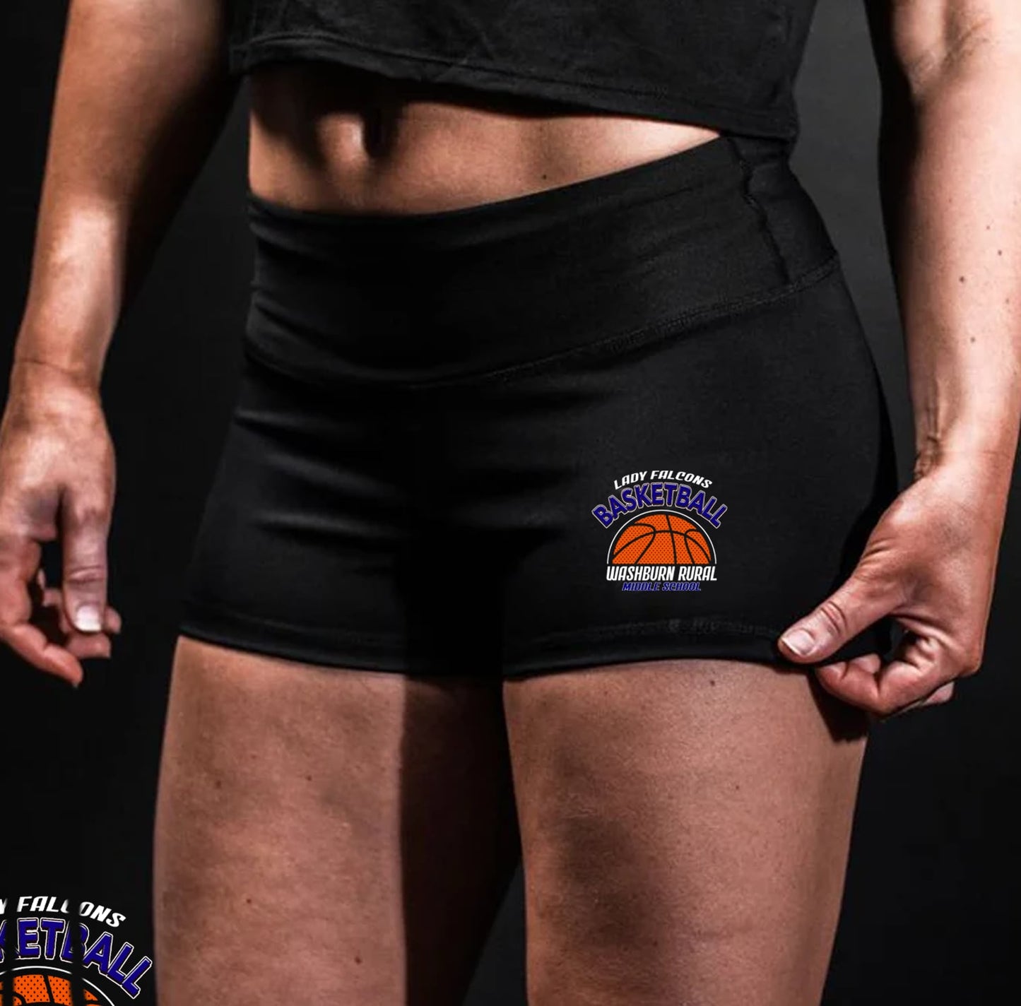 WRMS Lady Falcons Basketball Compression Shorts