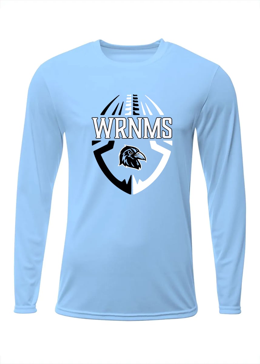 Washburn Rural North MS - Ravens Football - DRIFIT Long Sleeve - Blue
