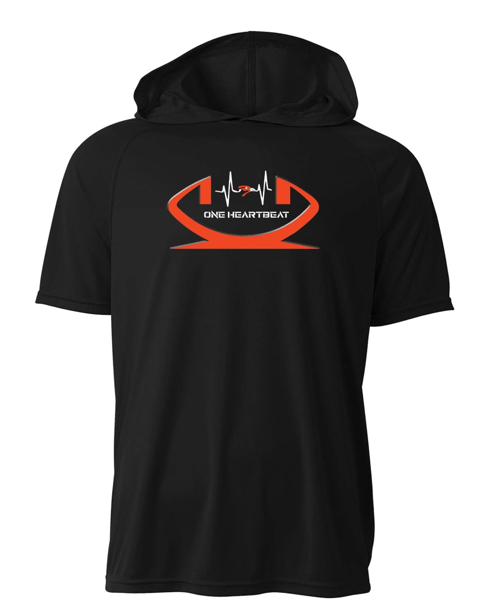 Augusta Football Drifit Short Sleeve Hooded T-Shirt