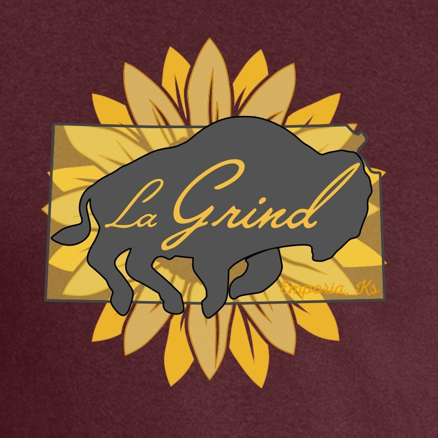 La Grind 2026 - Sunflower State Tee - Maroon