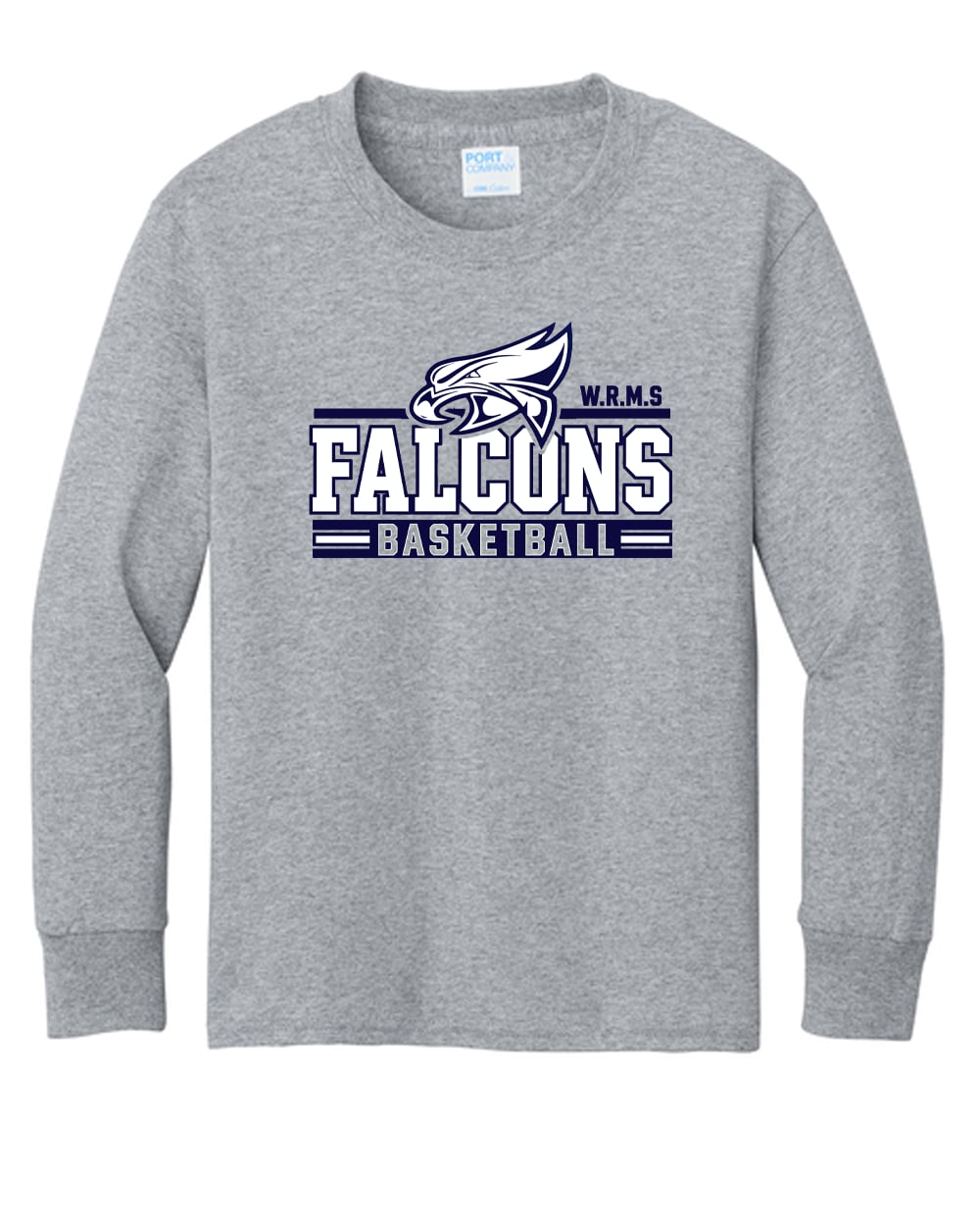 WRMS Basketball - Falcon Court Classic Cotton Long Sleeve Tee
