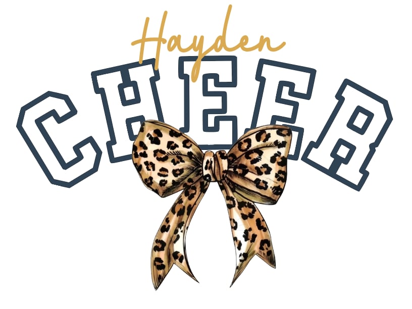 Hayden Cheer with Leopard Bow