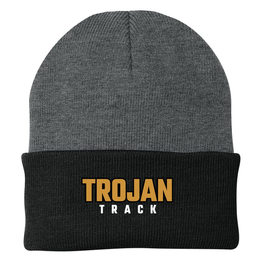 Trojan Track Embroidered Beanie