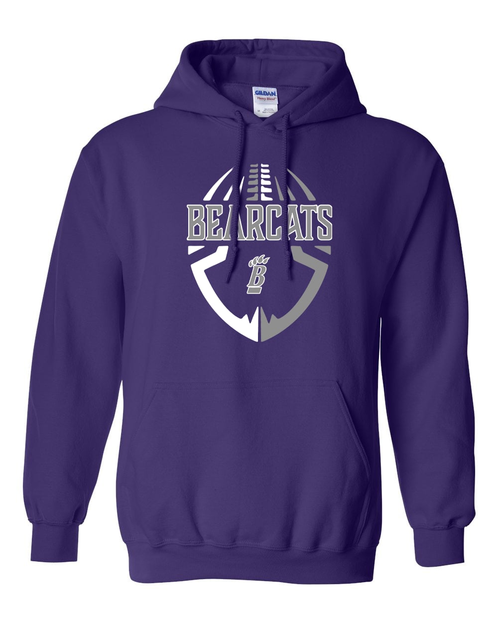 Bearcats - Graphic Football Hooded Sweatshirt