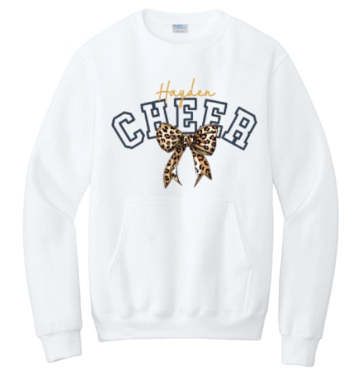 Hayden Cheer with Leopard Bow