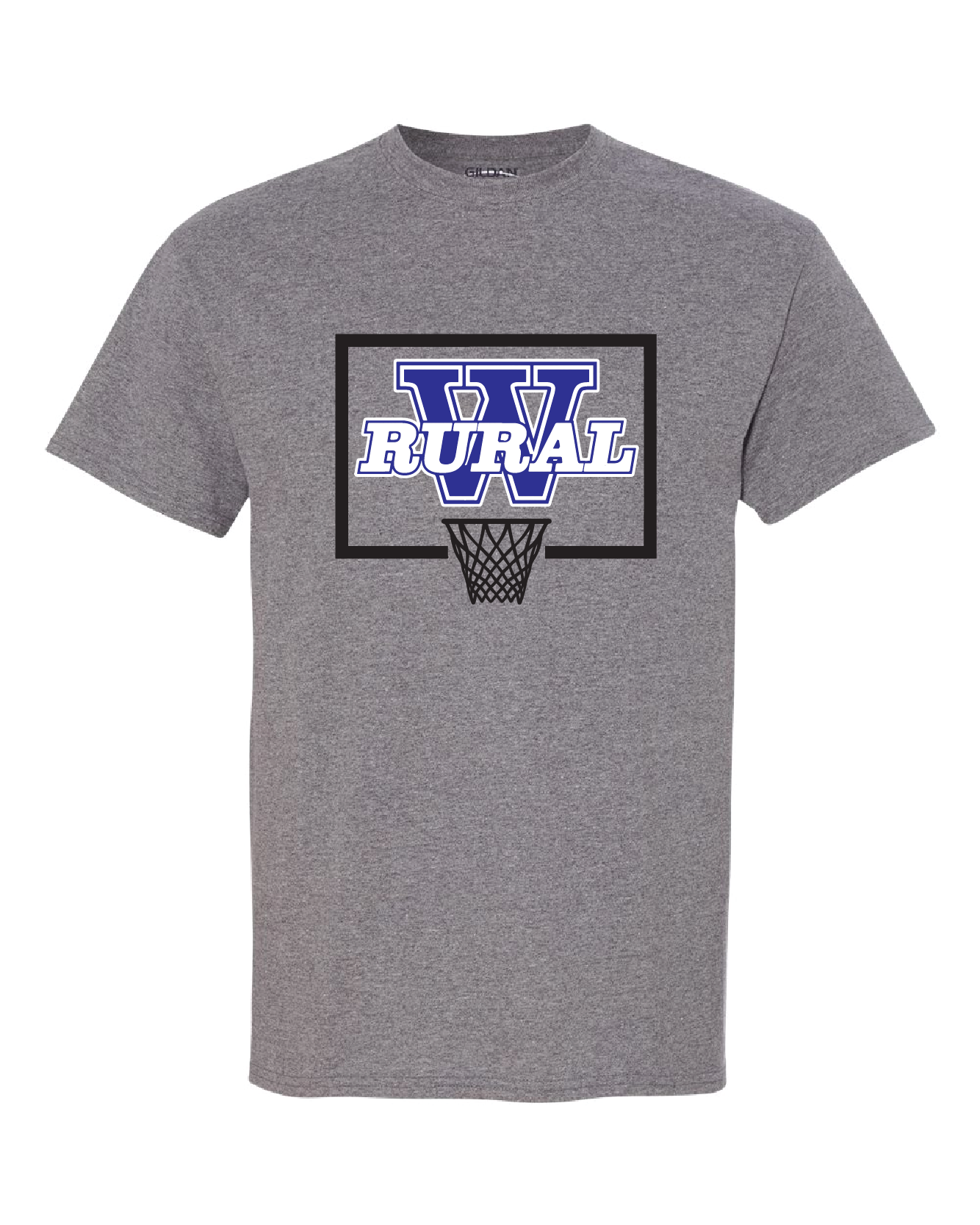 Washburn Rural MS Basketball - 50/50 Poly/Cotton Tee / Long Sleeve - Grey