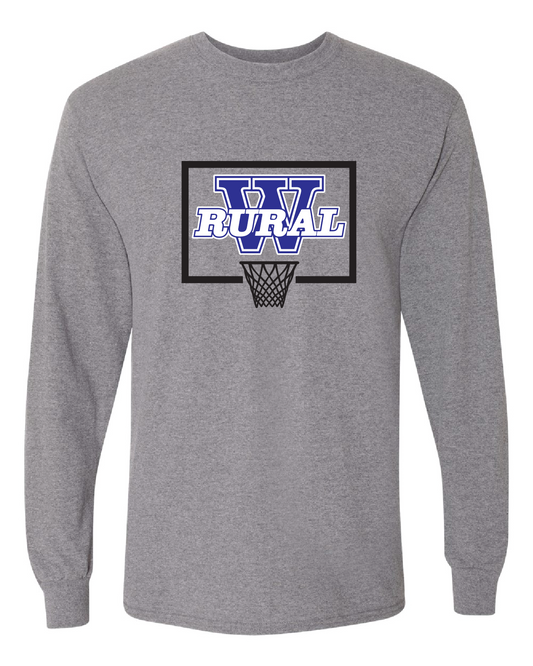 Washburn Rural MS Basketball - 50/50 Poly/Cotton Tee / Long Sleeve - Grey