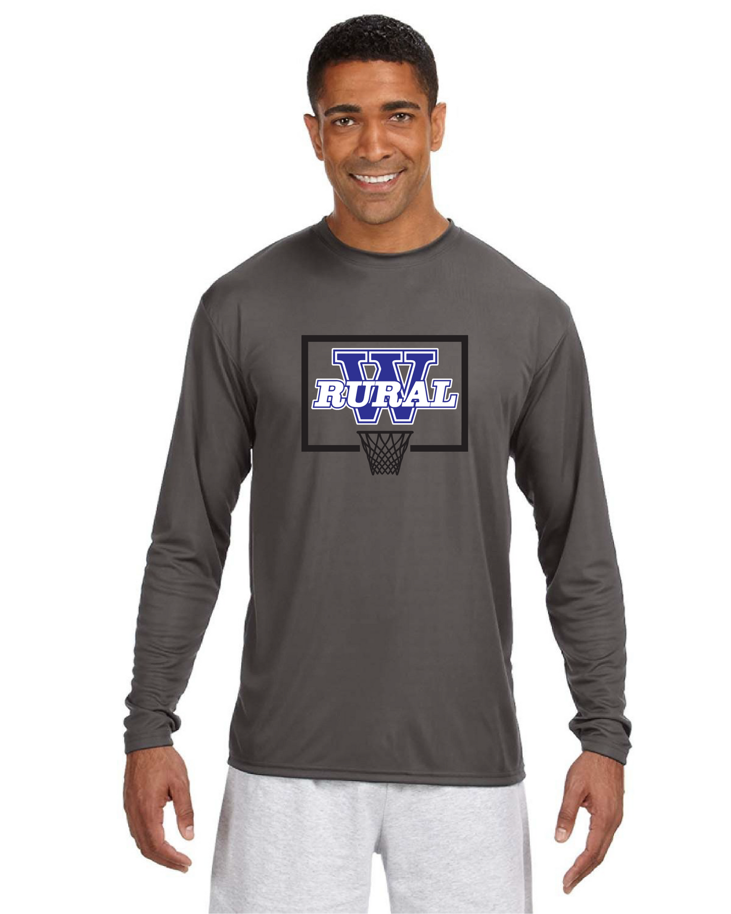 Washburn Rural MS Basketball - Performance Tee / Long Sleeve - Grey