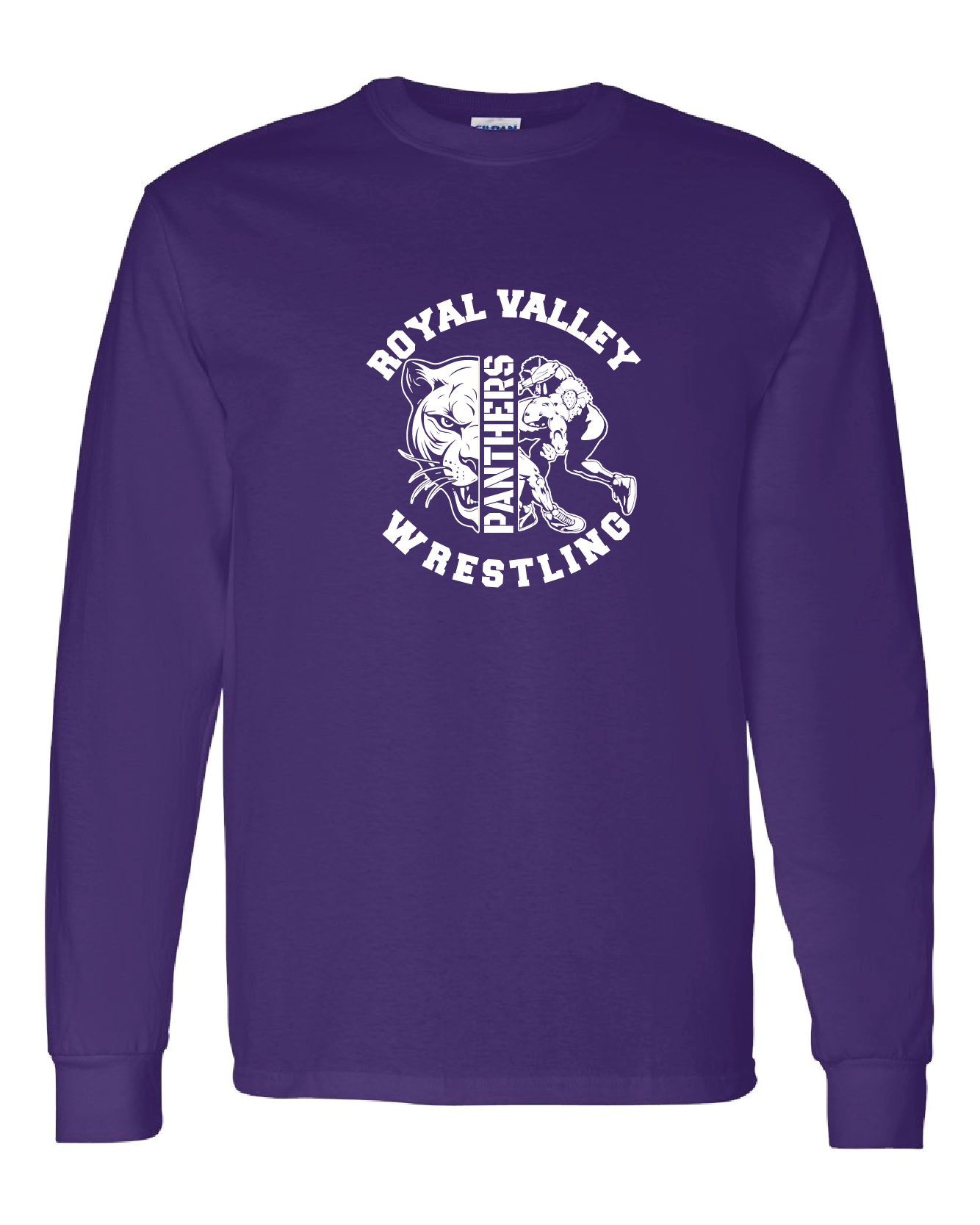 Royal Valley Wrestling Purple Hood Tee and Long sleeve Presale