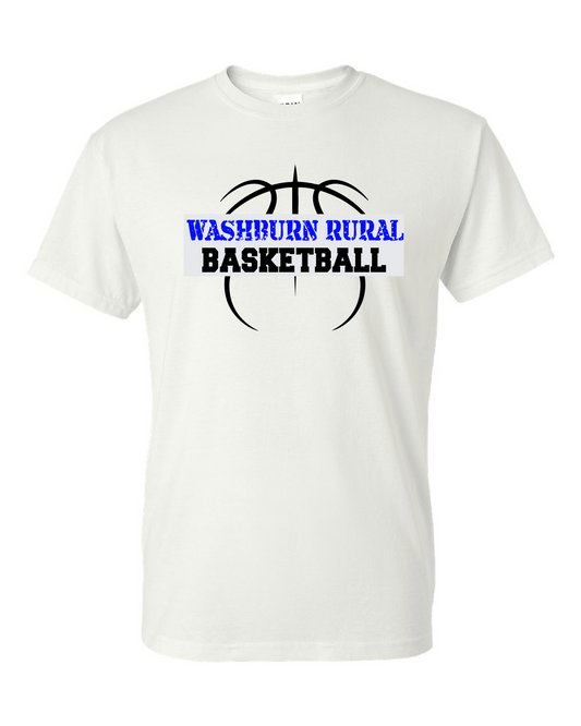 Washburn Rural MS Basketball - 8th - 50/50 Poly/Cotton Tee / Long Sleeve - White