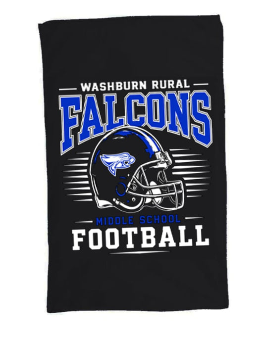WRMS Falcons Graphic Football Rally Towel
