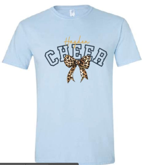 Hayden Cheer with Leopard Bow