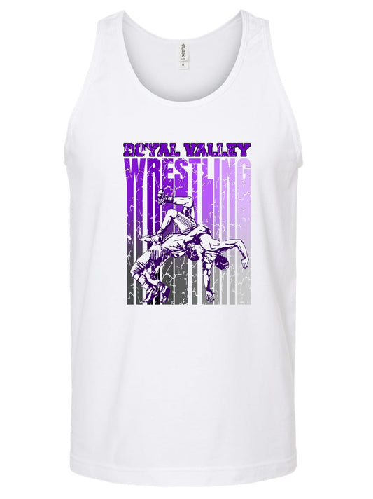 Royal Valley Wrestling White Throw Tank Top