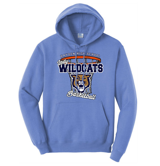 Hayden Basketball Lady Wildcats Hoop Fleece Hoodie - Light Blue