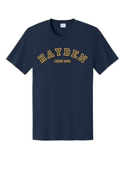 Hayden Cheer - Curved Cheer Mom - Tshirt