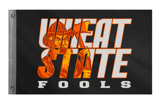 WHEAT STATE FOOLS Diecut John Brown Flag