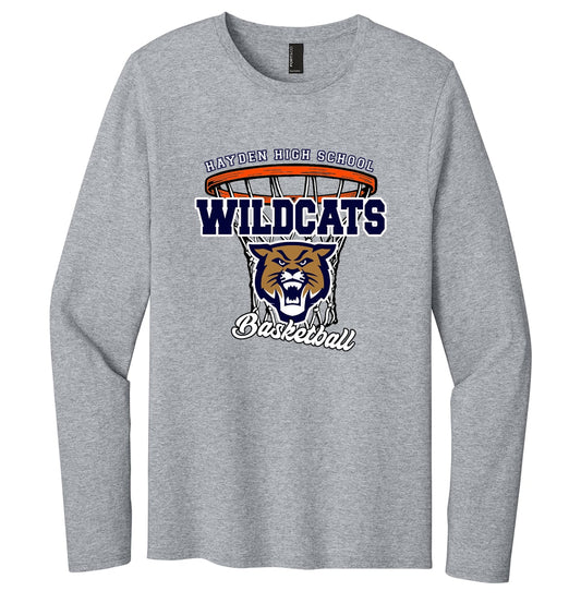 Hayden Basketball Wildcats Hoop Cotton Long Sleeve Tee