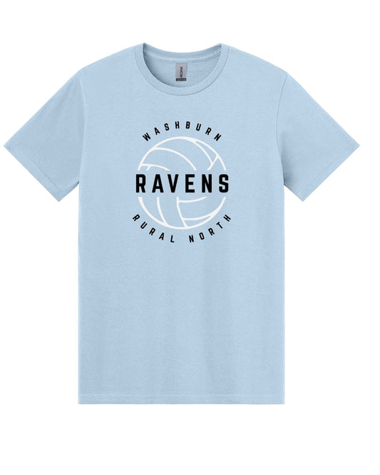 Washburn Rural North MS - Volleyball - Tee - Light Blue