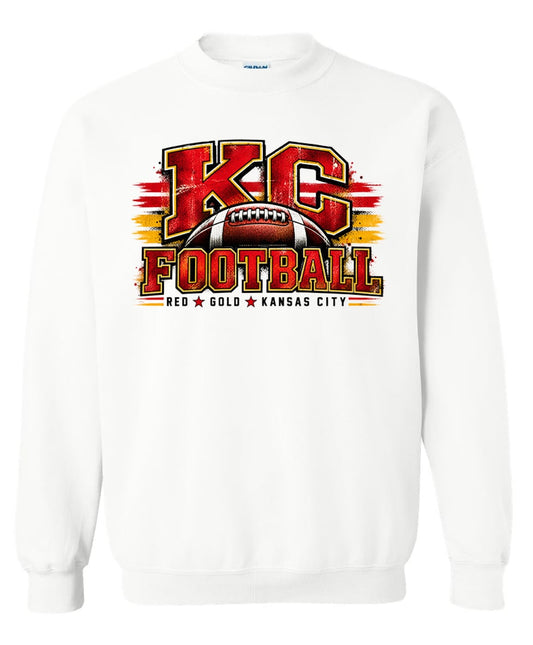 KC Football Tee and Sweatshirt