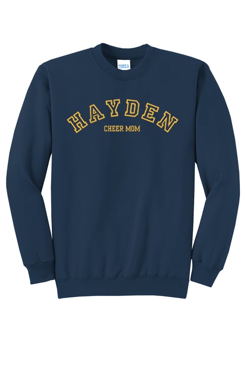 Hayden Cheer - Curved - Cheer Mom - Crew Sweatshirt