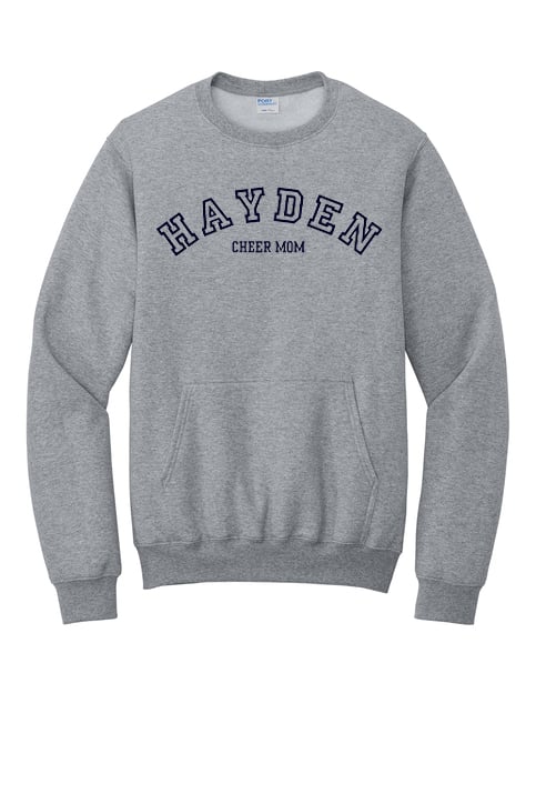 Hayden Cheer - Curved Cheer Mom - Posket Sweatshirt