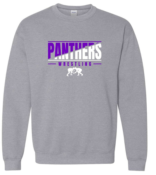 Royal Valley Panthers Wrestling Sport Grey Crew Sweatshirt