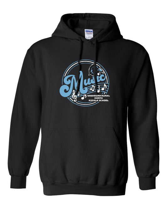 Washburn Rural North MS - Music Dept - Hooded Sweatshirt - Black