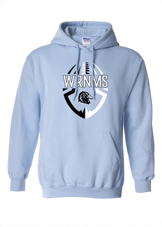 Washburn Rural North MS - Ravens Football - Hoodie - Blue