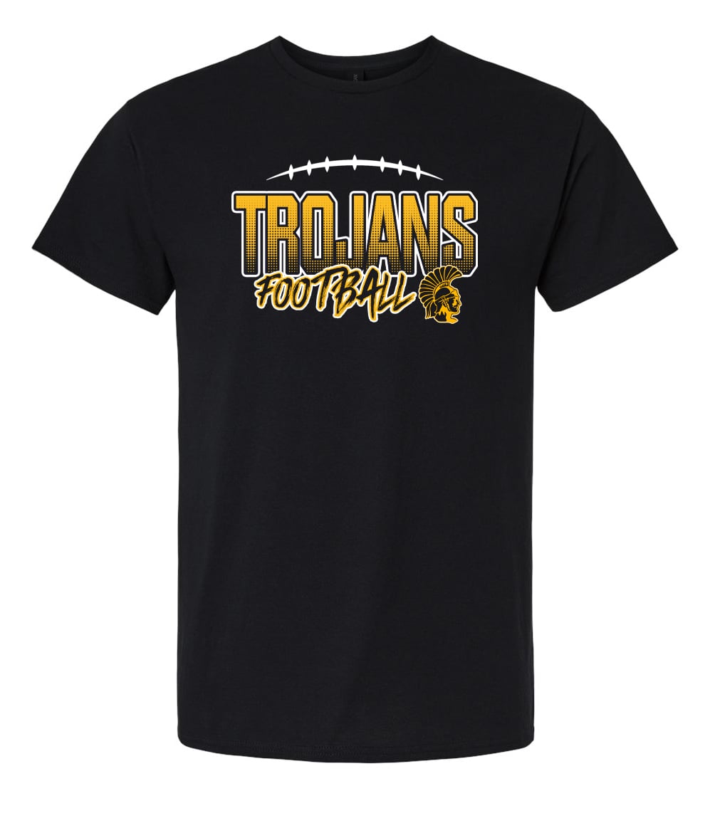 Topeka High Trojans - Football Tee 1 - Fade