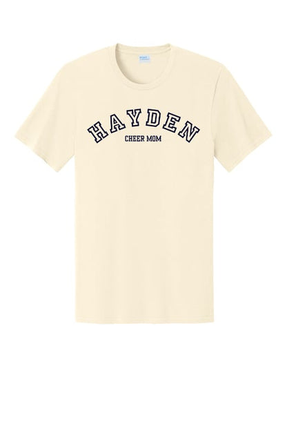 Hayden Cheer - Curved Cheer Mom - Tshirt