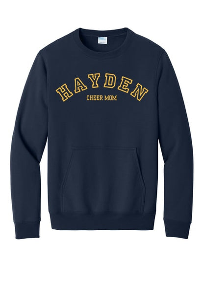 Hayden Cheer - Curved Cheer Mom - Posket Sweatshirt