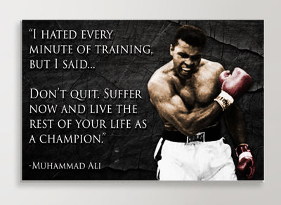 Ali: LIVE AS A CHAMPION Banner or Canvas