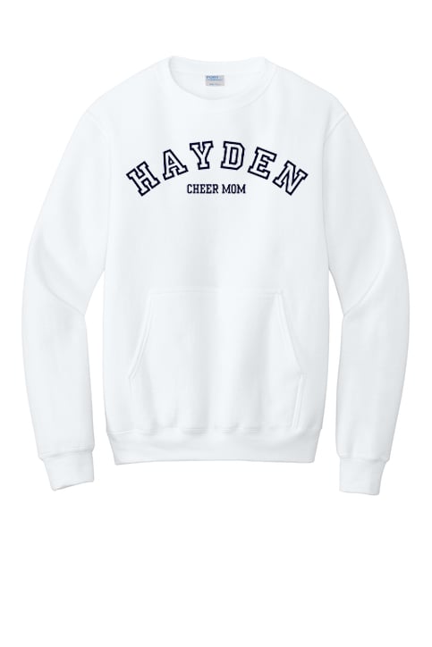 Hayden Cheer - Curved Cheer Mom - Posket Sweatshirt