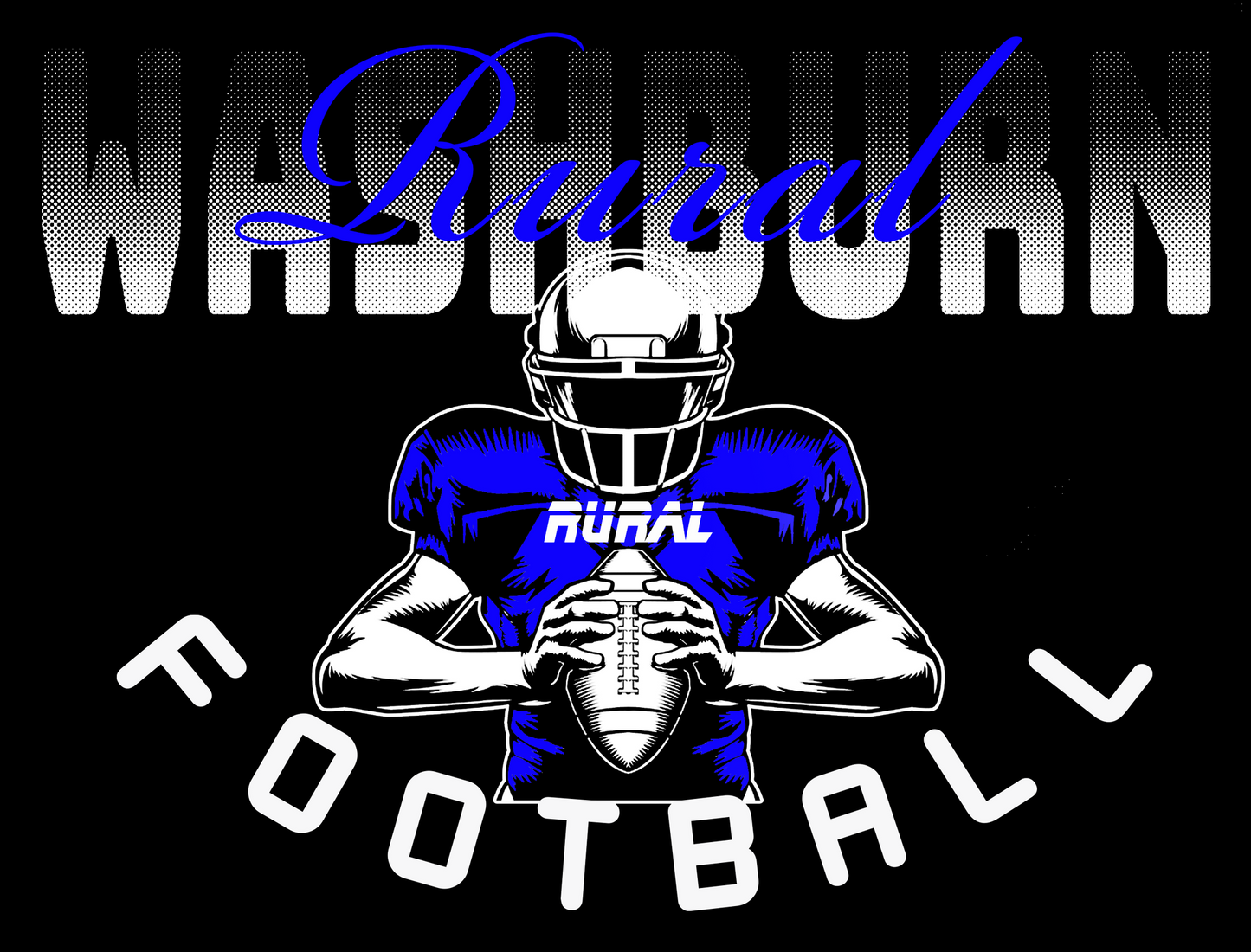 Washburn Rural MS Football Graphic Tee or Long Sleeve