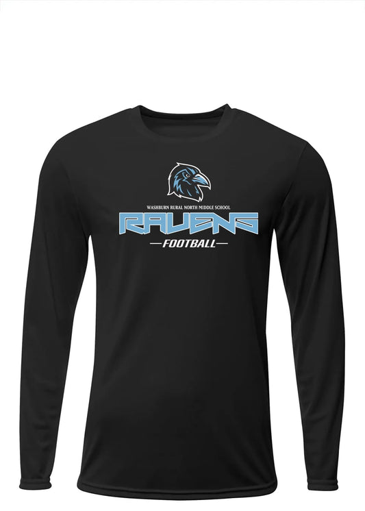 Washburn Rural North MS - Ravens Football - DRIFIT Long Sleeve - Black