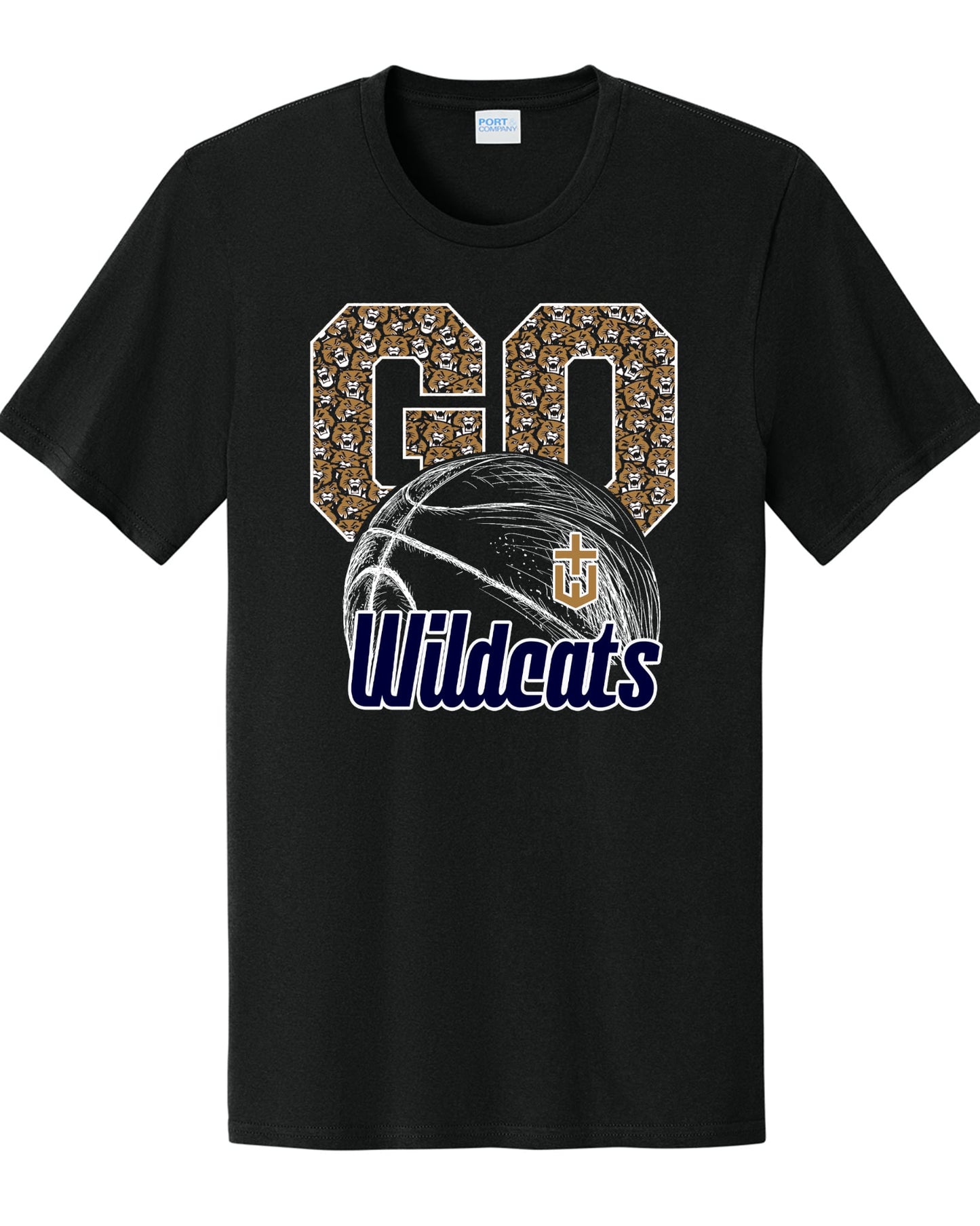 Hayden Basketball Go Wildcats Cotton Tee