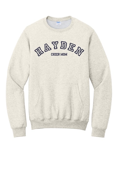 Hayden Cheer - Curved Cheer Mom - Posket Sweatshirt
