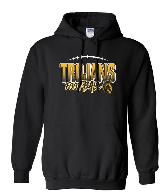 Topeka High Trojans - Football Hoodie 1 - Fade