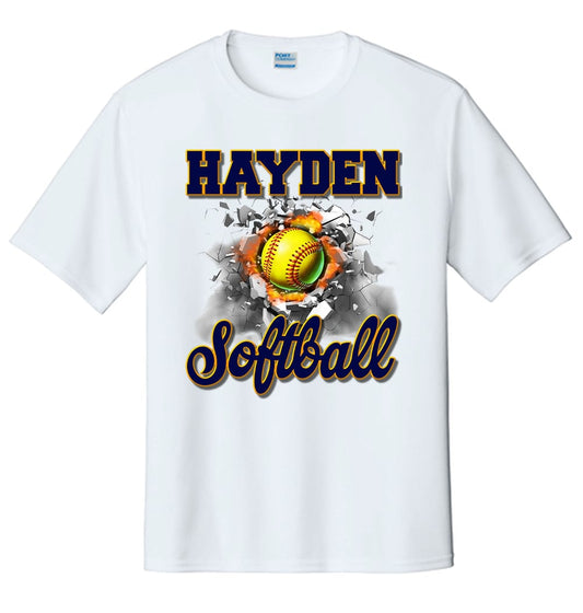 Hayden Softball Bash the Ball T-Shirt