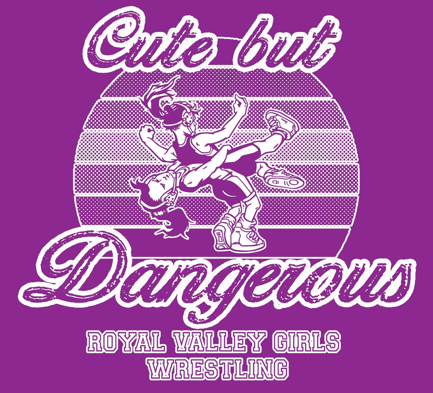 Royal Valley Cute But Dangerous Girls Wrestling Tee and Long sleeve Presale