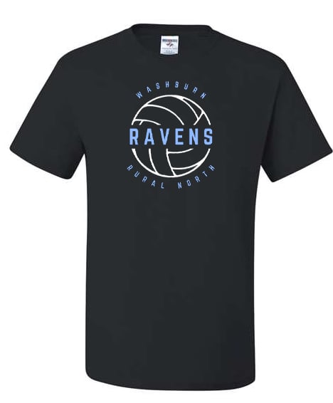 Washburn Rural North MS - Volleyball - Tee - Black
