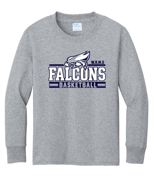 WRMS Basketball - Falcon Court Classic Cotton Long Sleeve Tee