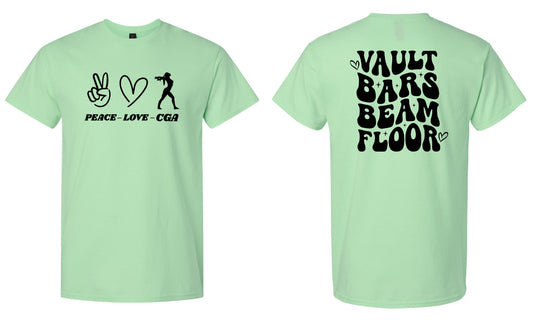 Capital Gymnastics -  Peace/Love/CGA Tee - Presale