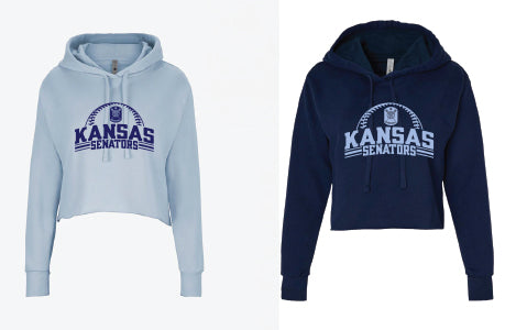 Senators Baseball Women's Sueded Next Level Crop Hoodie