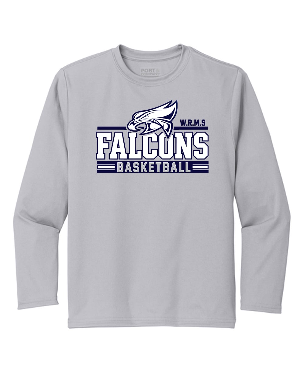 WRMS Basketball - Falcon Court Classic DriFit Long Sleeve Tee