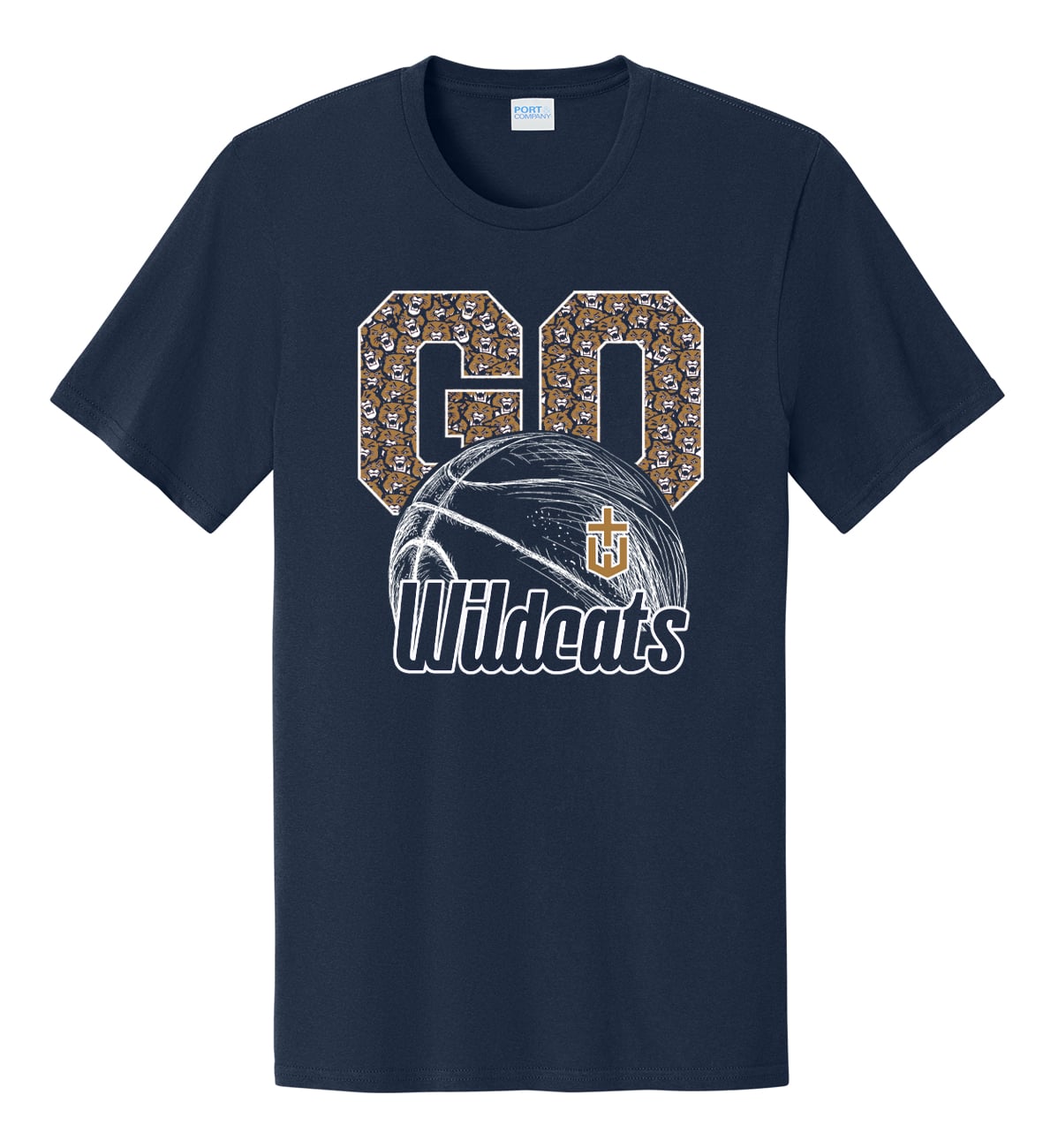 Hayden Basketball Go Wildcats Cotton Tee